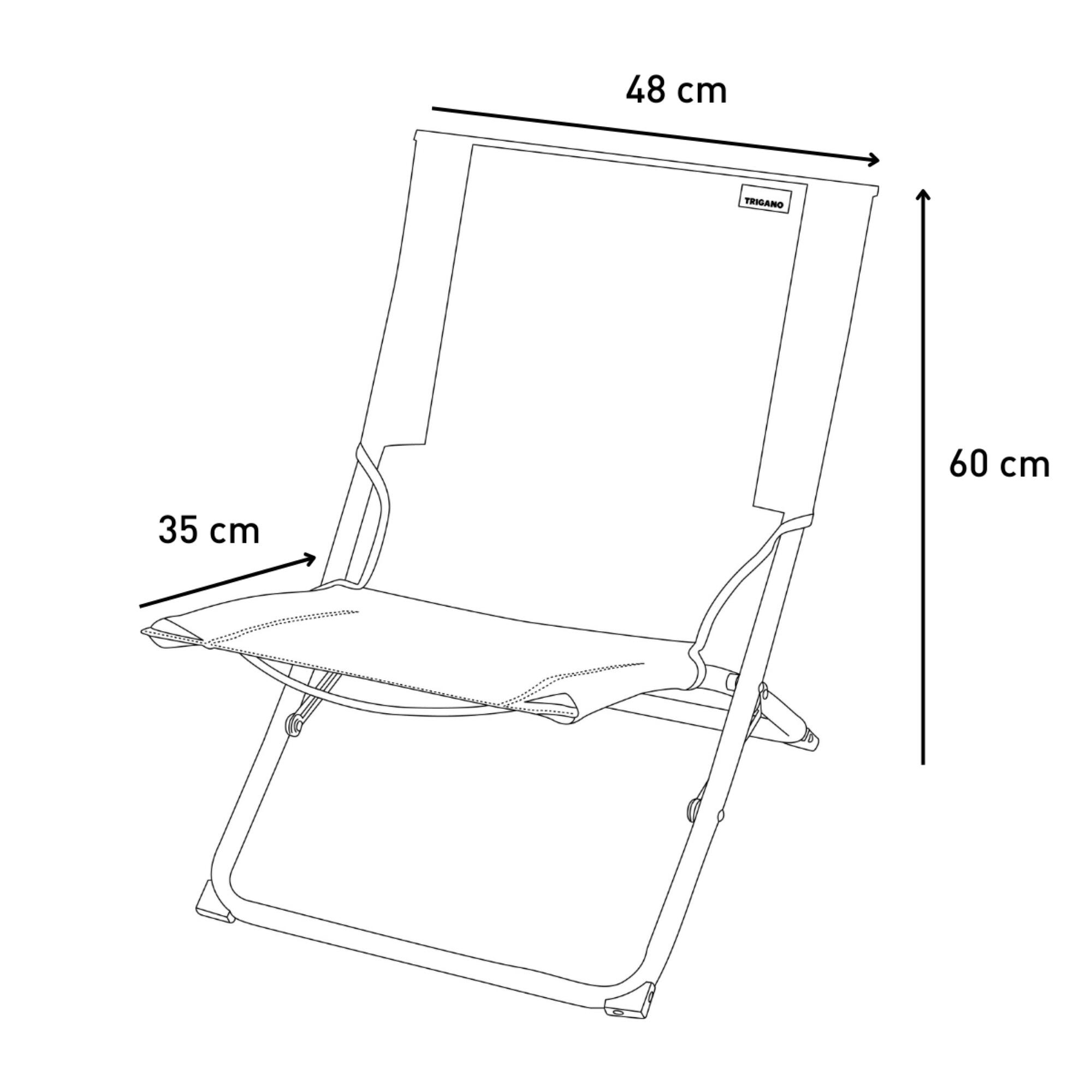 CHAISE DE PLAGE TRIGANO COULEUR EMERAUDE 2/2