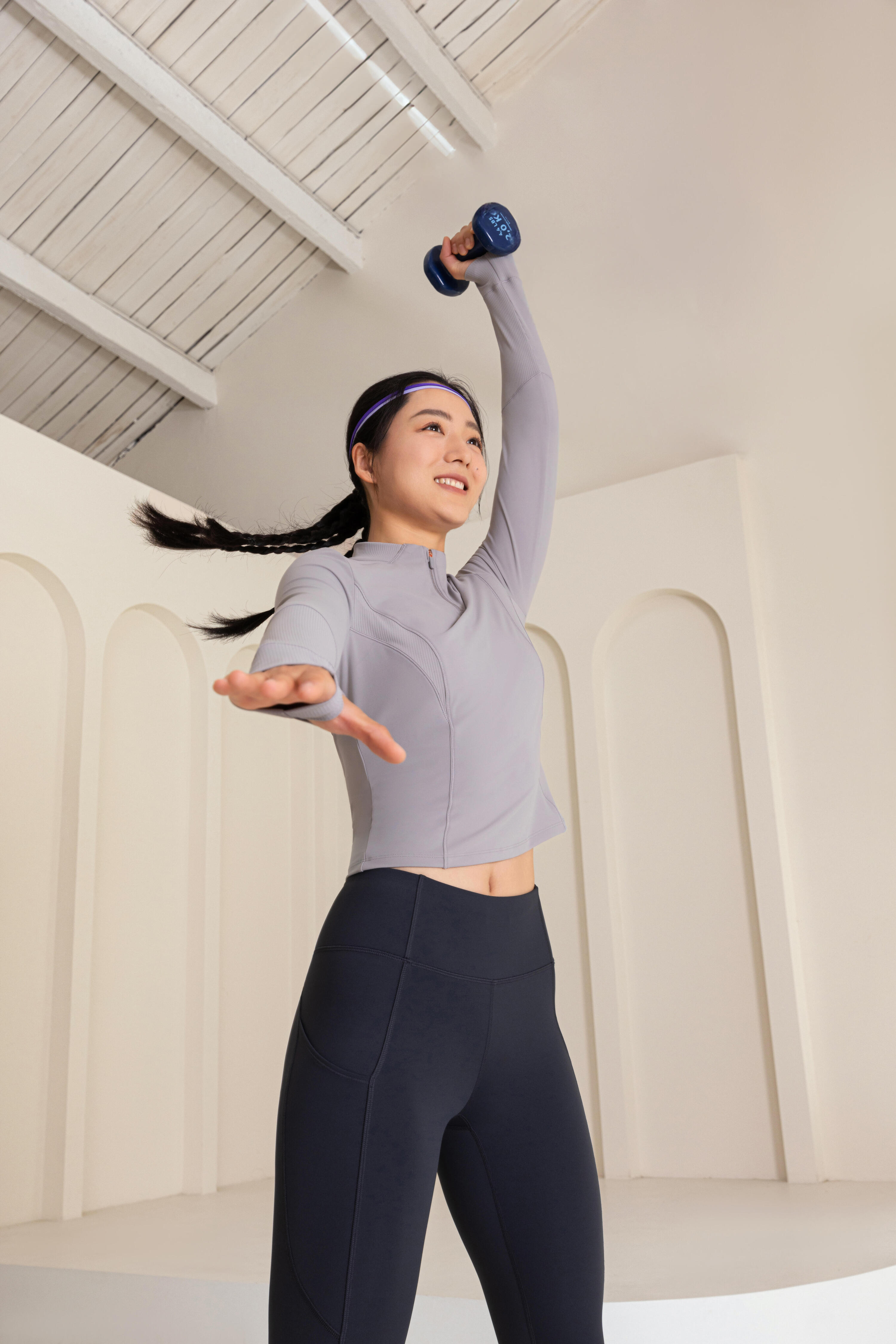 Pesas 2 x 2Kg de vinilo Fitness Gimnasia en casa Pilates Nyamba Azul Oscuro 5/5