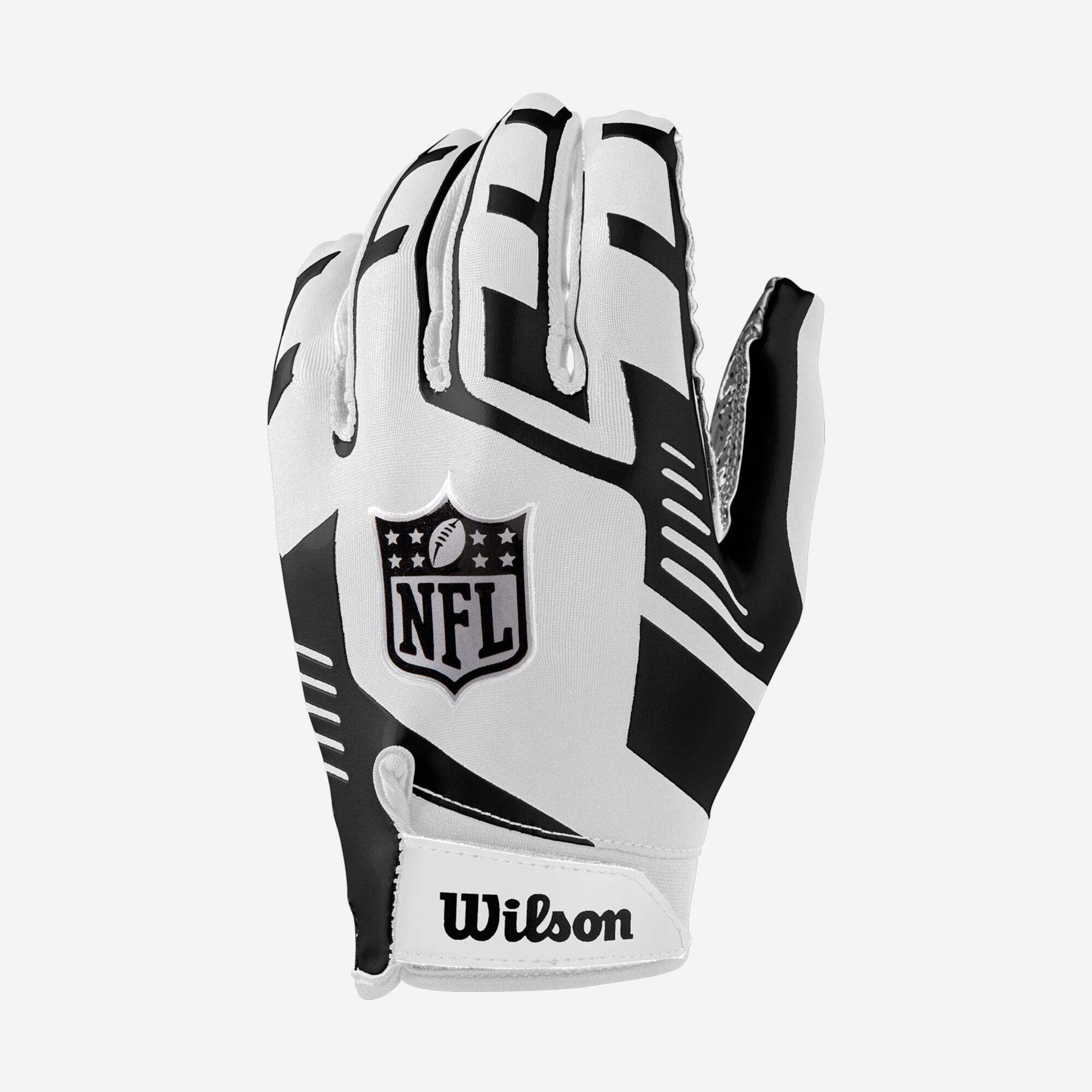 WILSON NFL Stretch-Fit rukavice na americký futbal bielo-čierne Unique size