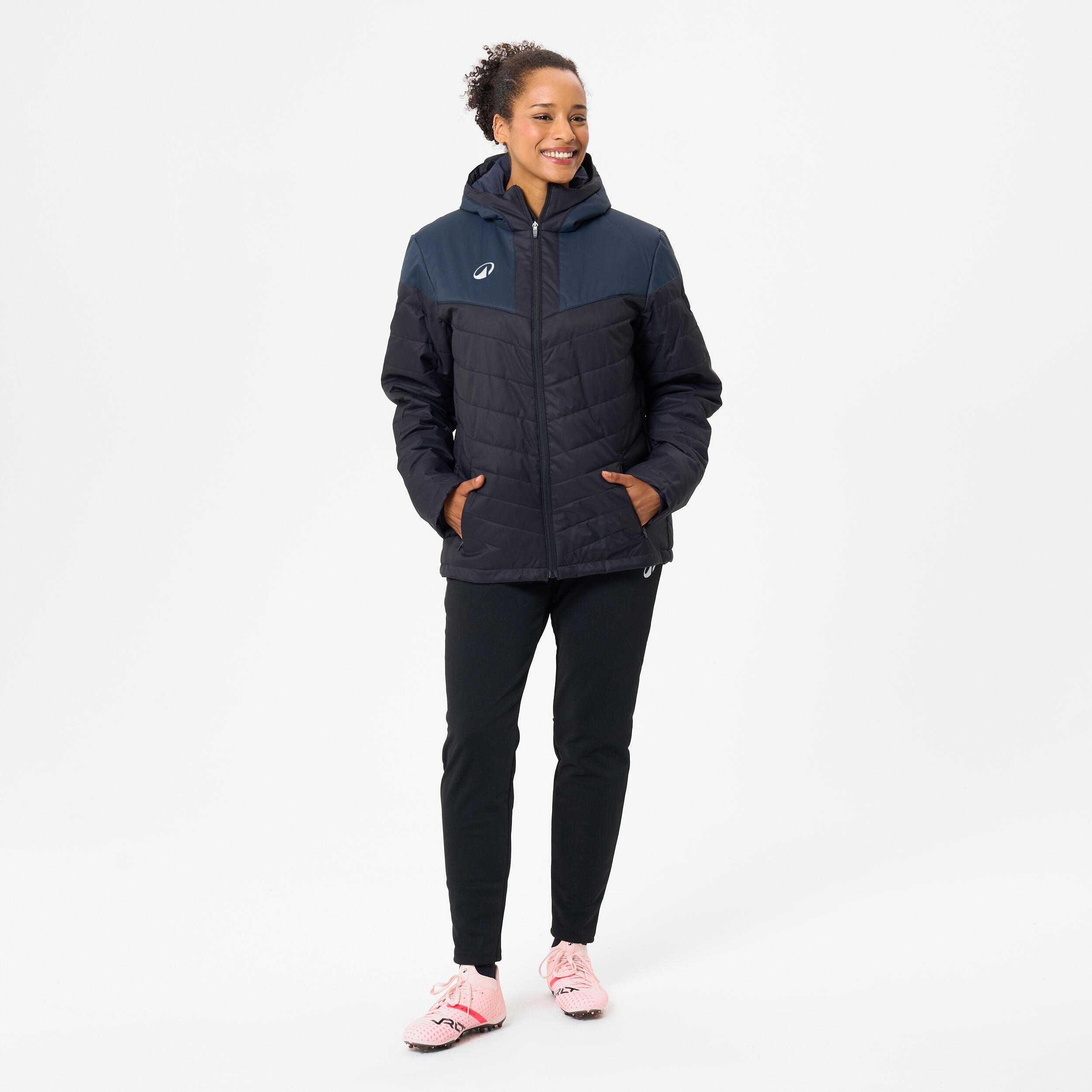 CHAQUETA CORTA DE FÚTBOL SR NEGRA  2/8
