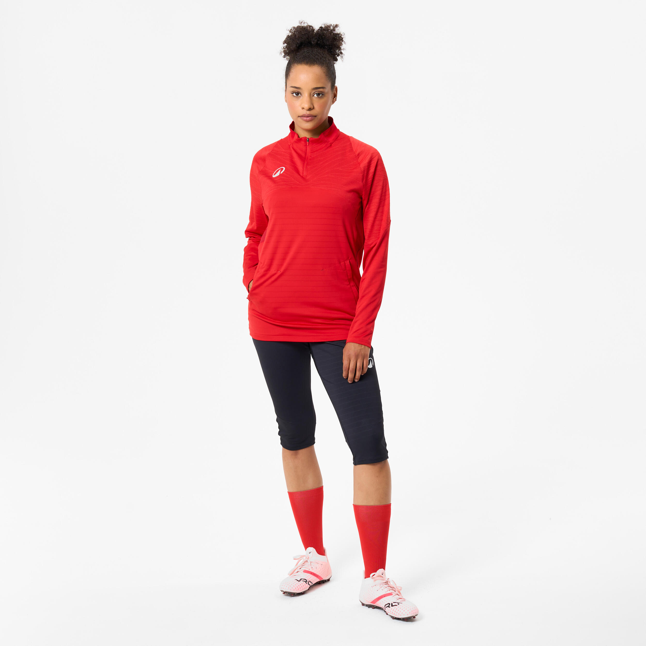 Sweat 1/2 zip CLR club rouge 7/8