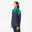 Voetbalsweater met halve rits VIRALTO CLUB donkergrijs/groen