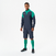 Sweat de football 1/2 zip viralto club gris carbone et vert