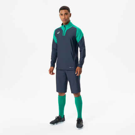 Sweat de football 1/2 zip viralto club marine et bleu.