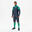 Sweat de football 1/2 zip viralto club gris carbone et vert