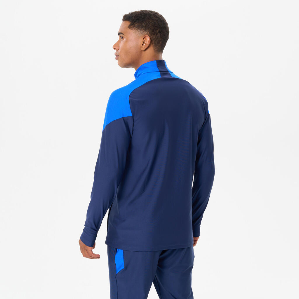 Siva in zelena majica z dolgimi rokavi 1/2-zip VIRALTO PXL