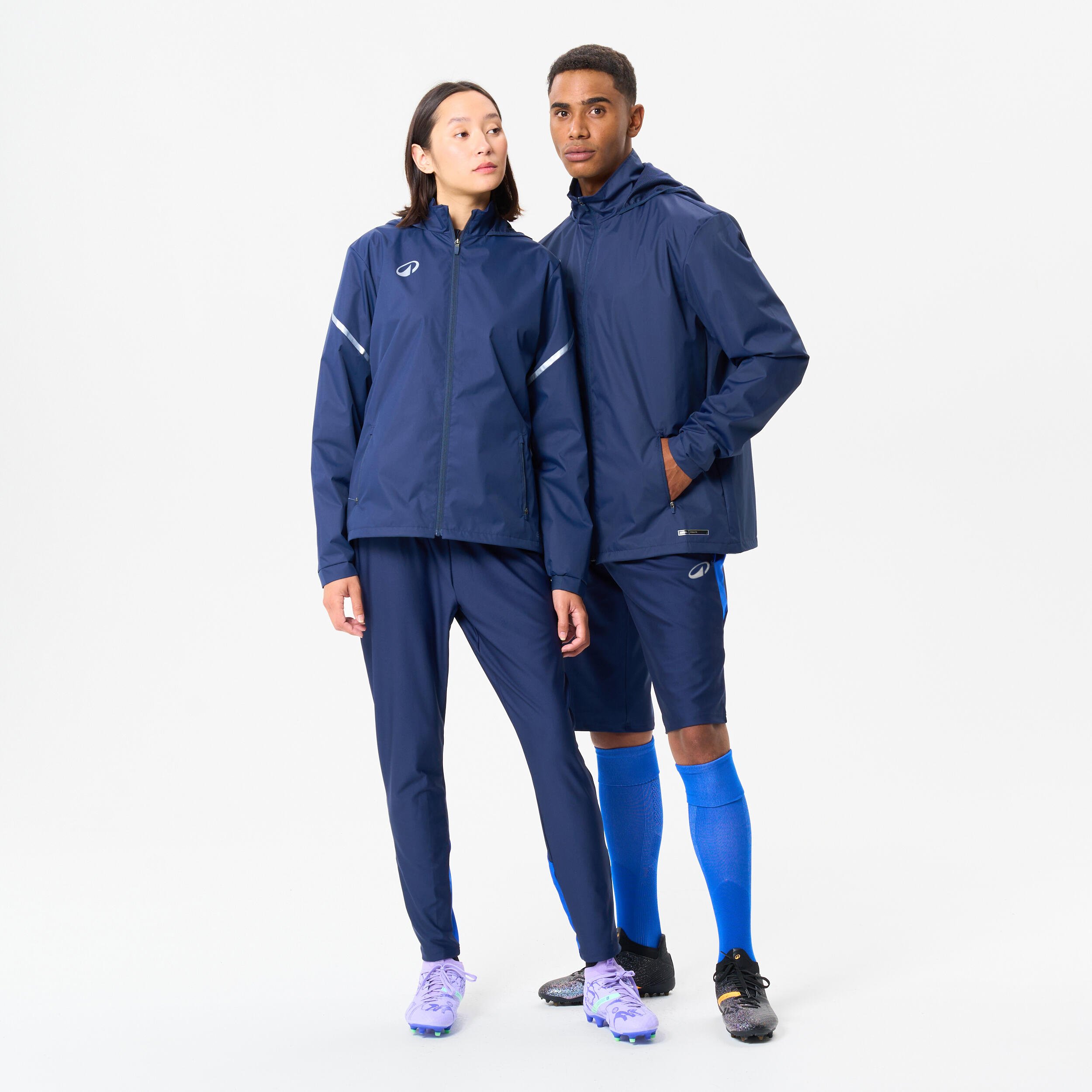 Lang voetbalbroekje met ritszakken Viralto Club marineblauw 2/5