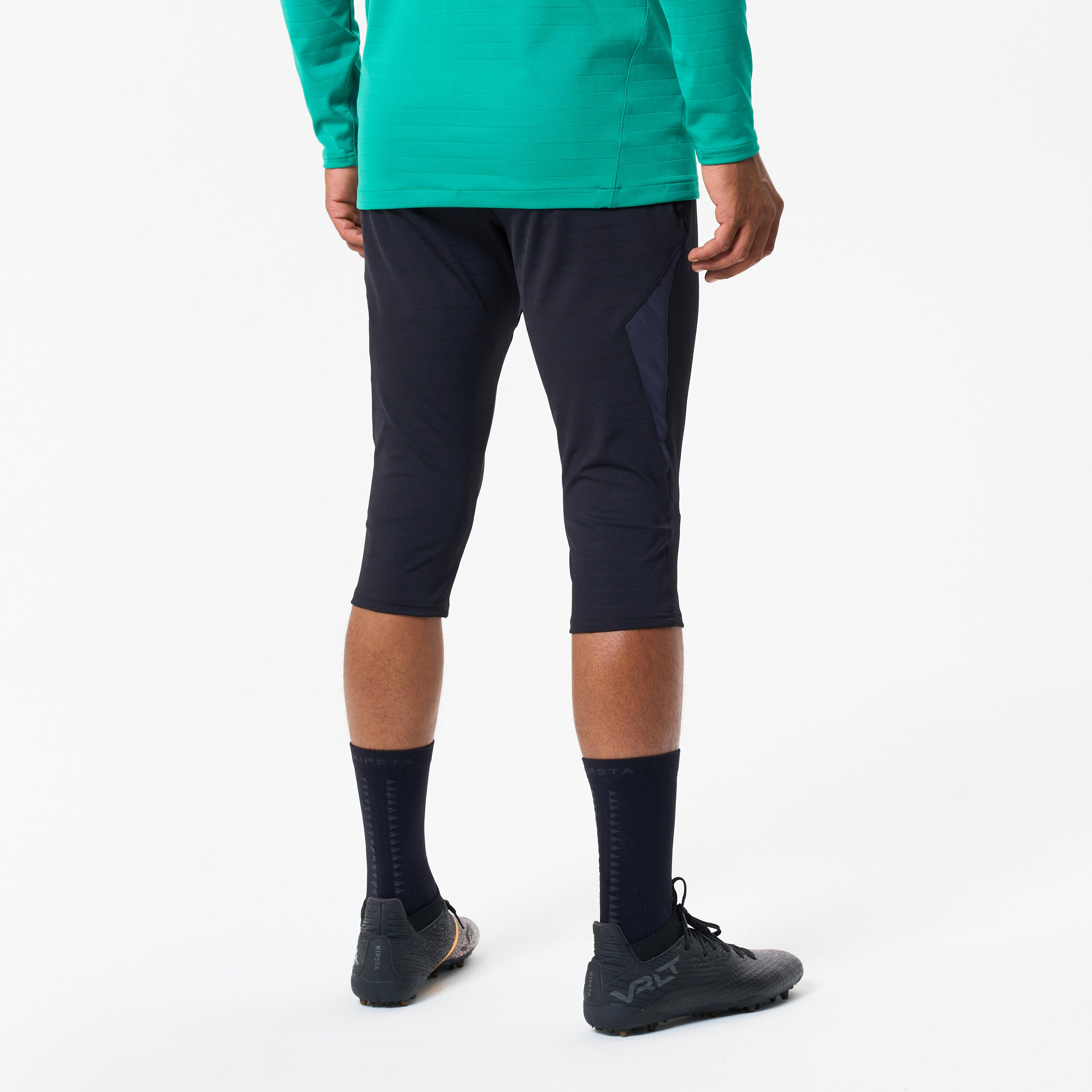 Pantalón de fútbol CLR 3/4 azul negro 3/7