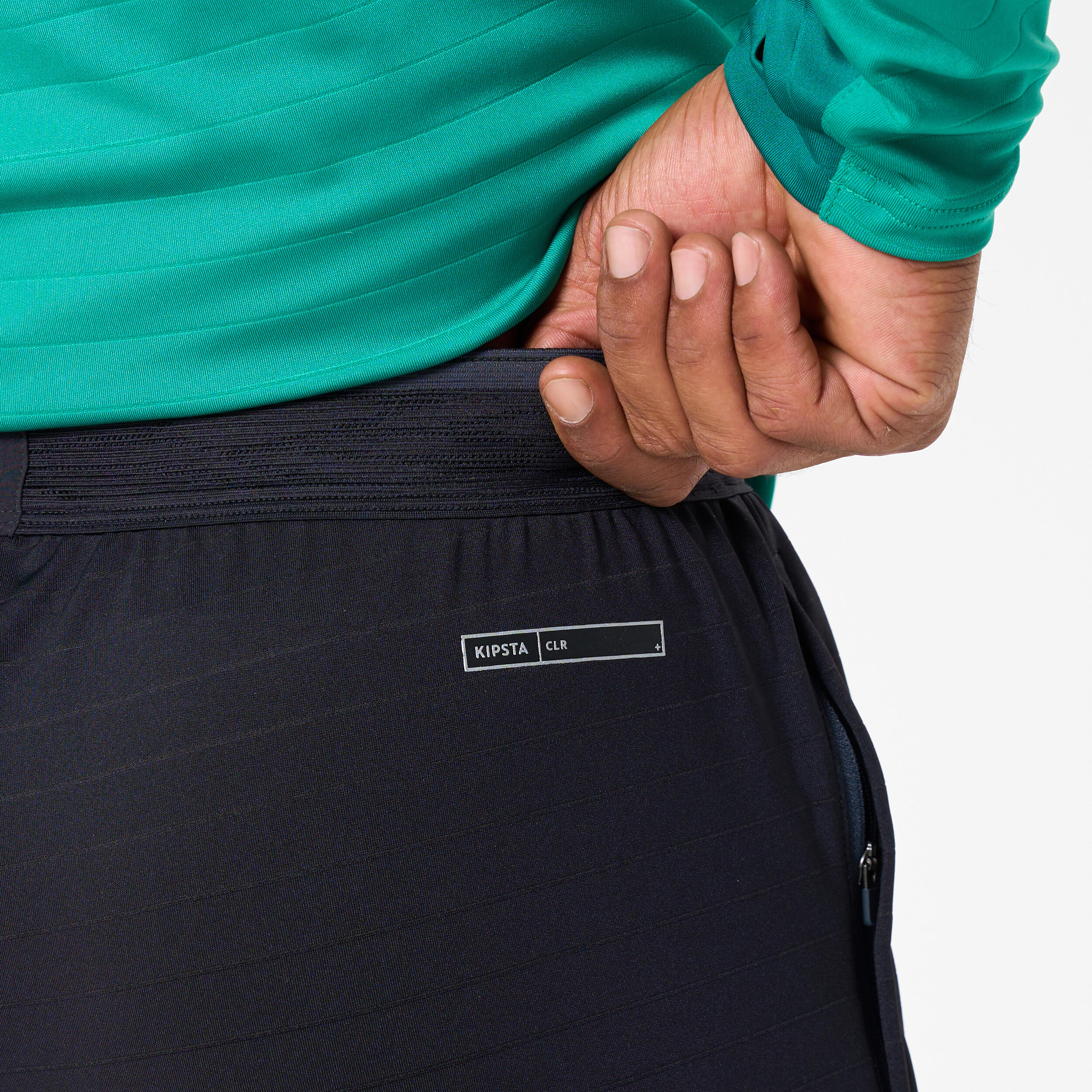 Pantalón de fútbol CLR 3/4 azul negro 5/7