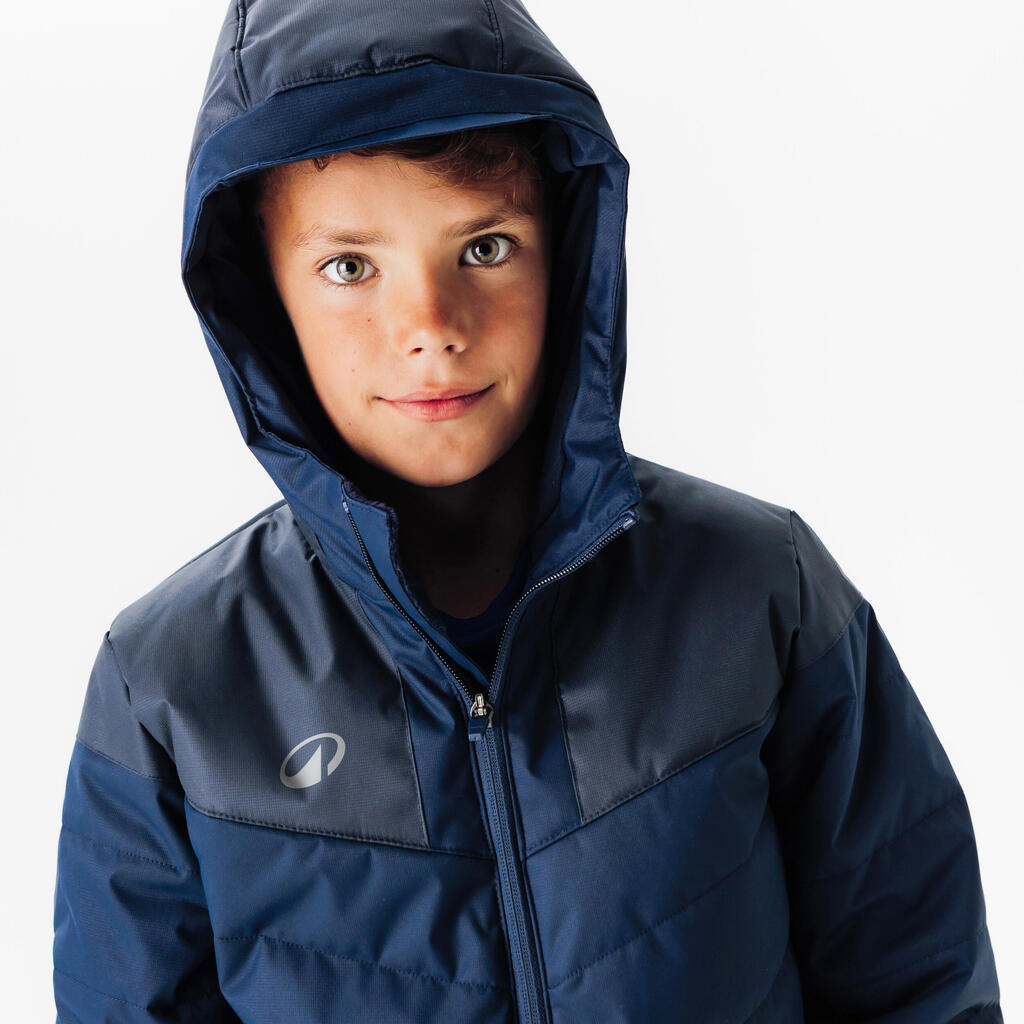 Kids' Football Long Parka Coat TRX - Navy