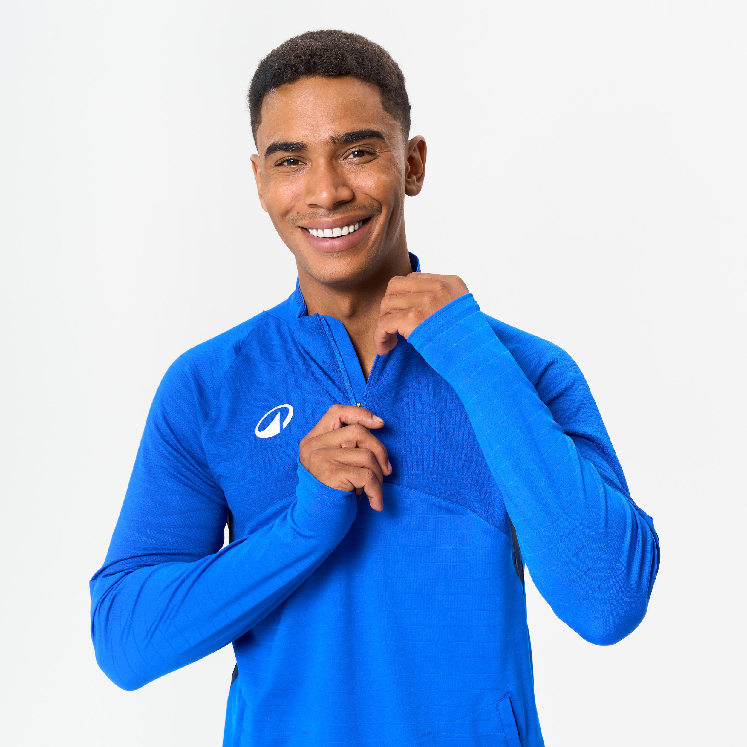 Sudadera 1/2 cremallera CLR club azul 3/8