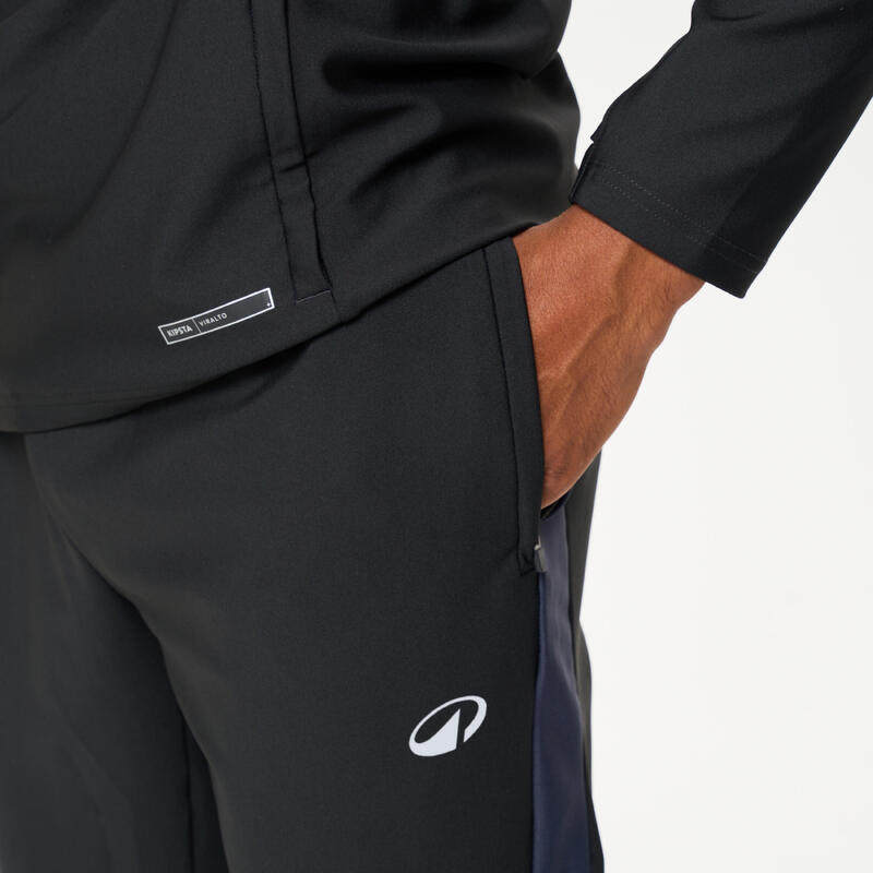Pantalon de trening Fotbal VIRALTO CLUB Gri-Negru Adulți 