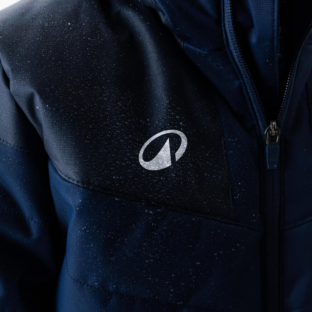 Kids' Football Long Parka Coat TRX - Navy