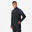 Voetbalsweater met halve rits VIRALTO CLUB donkergrijs/zwart