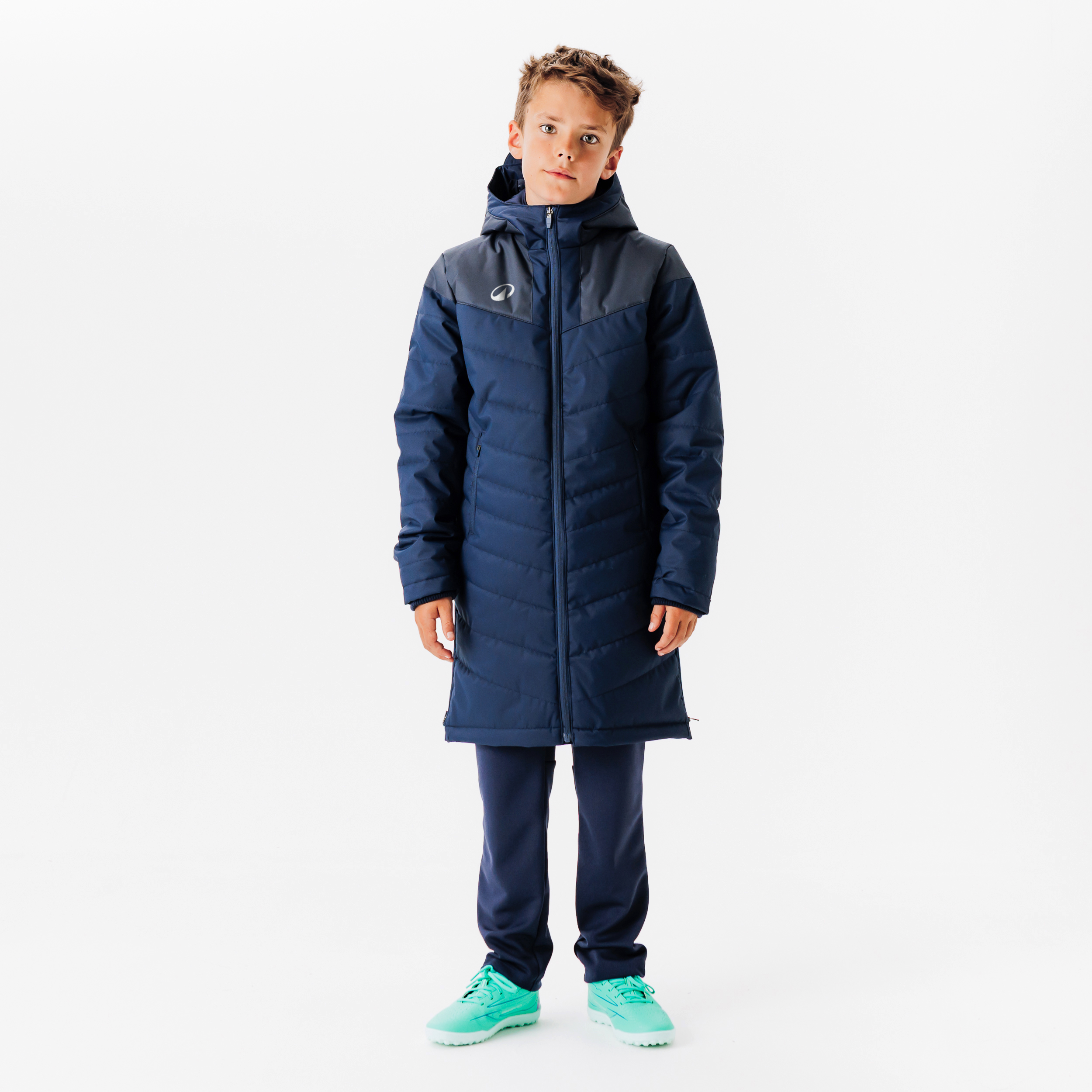 Parka longue  de football enfant trx marine - Football - Kipsta- Clubs - Entreprises - Collectivités - Associations