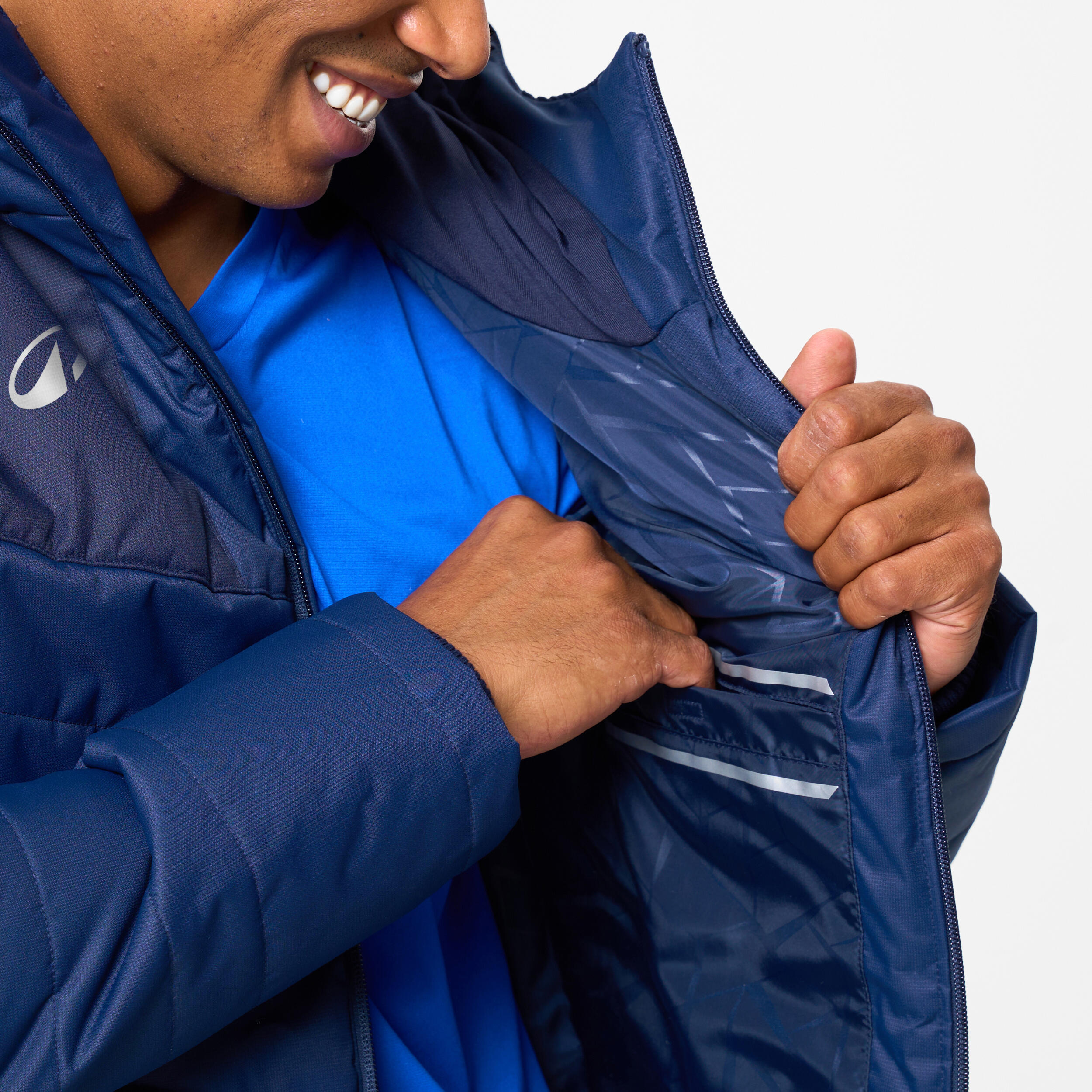 CHAQUETA CORTA DE FÚTBOL SR AZUL MARINO  5/7