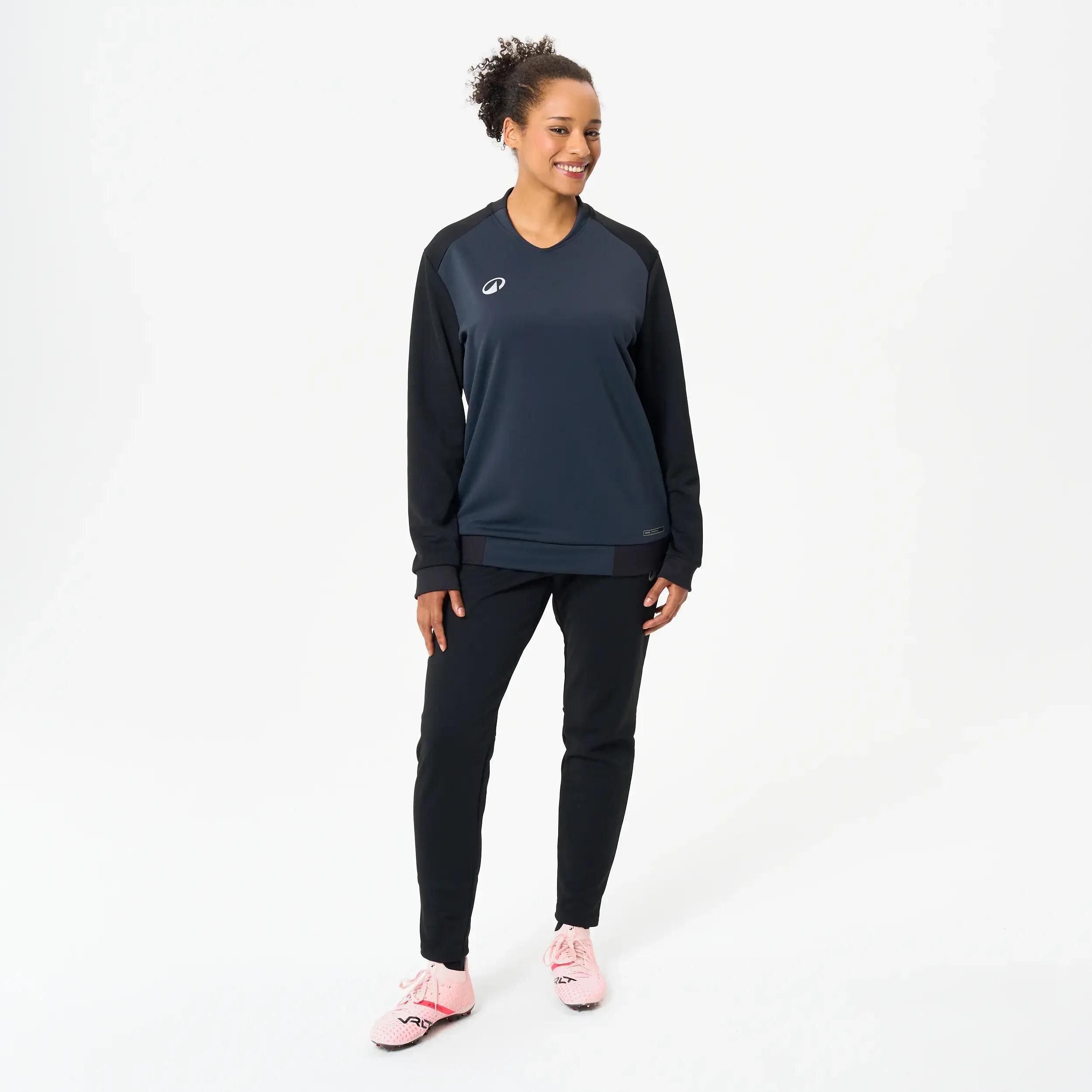 Adult Football Long-Sleeved Sweat Shirt Essential - Black -  3