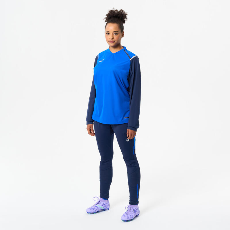 Coupe vent de football imperméable adulte T500 bleu