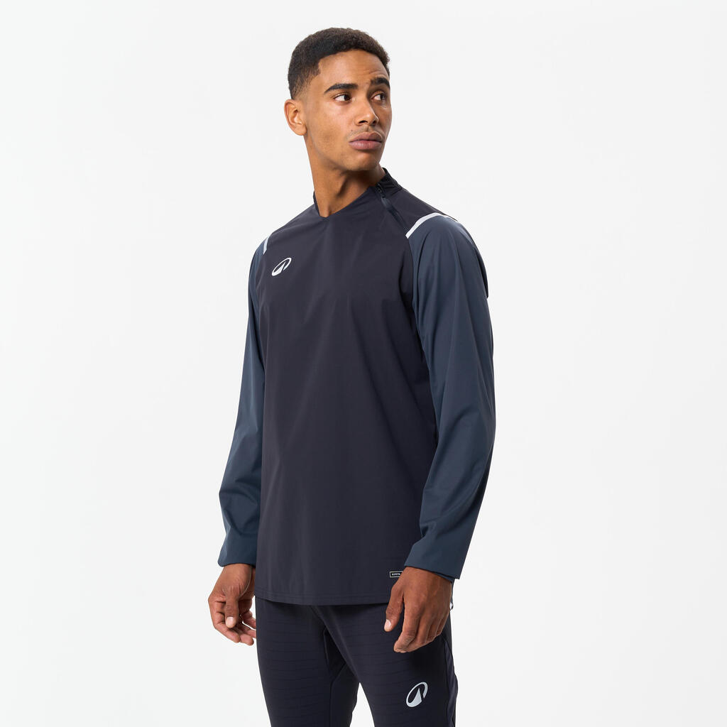 T500 Adult Football Waterproof Windbreaker - Carbon Black
