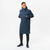 Parka de football longue adulte bleu foncé
