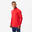Sweat 1/2 zip CLR club rouge