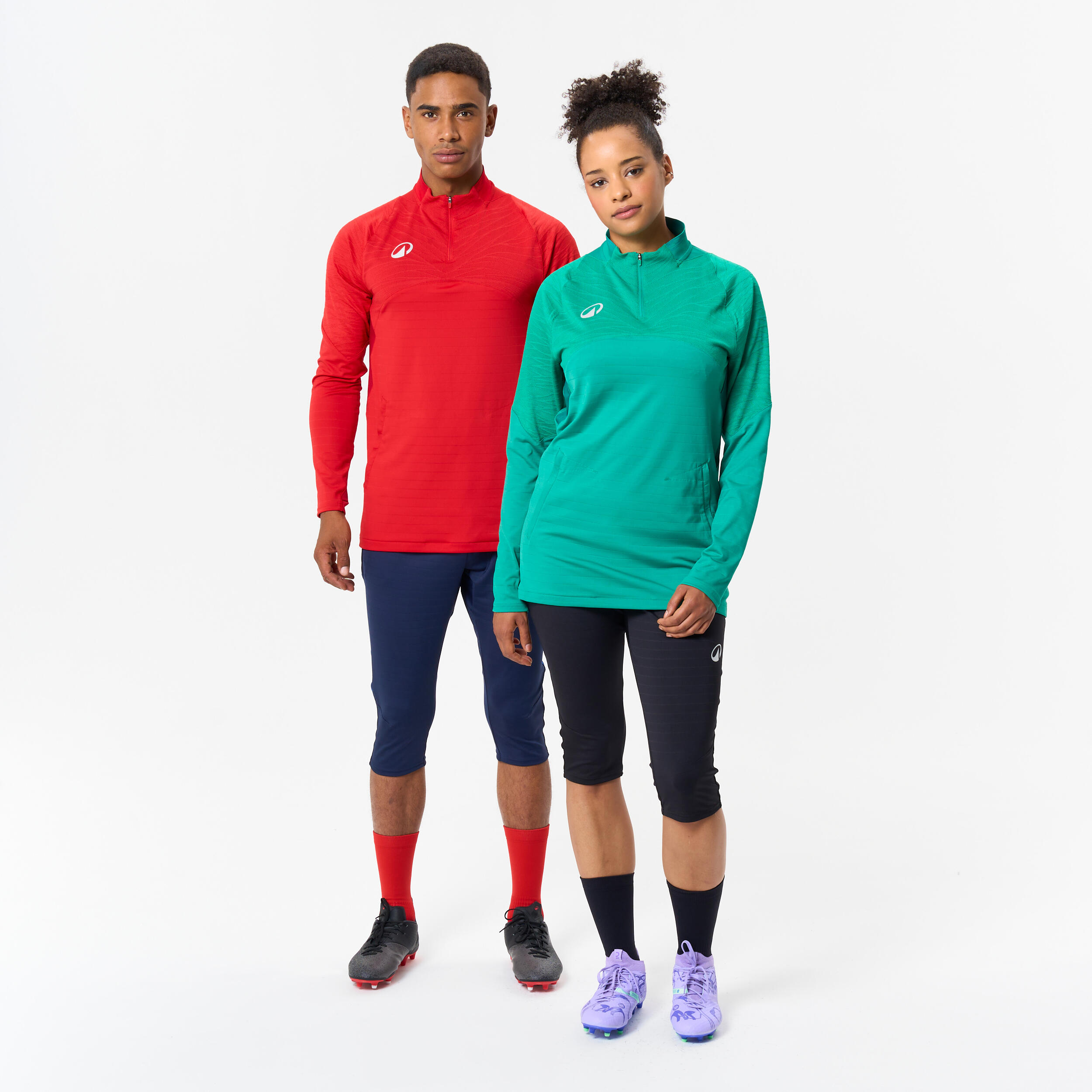 Pantalón de fútbol CLR 3/4 azul negro 2/7