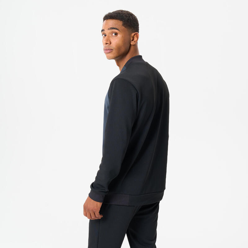 Sweat de football T100 noir