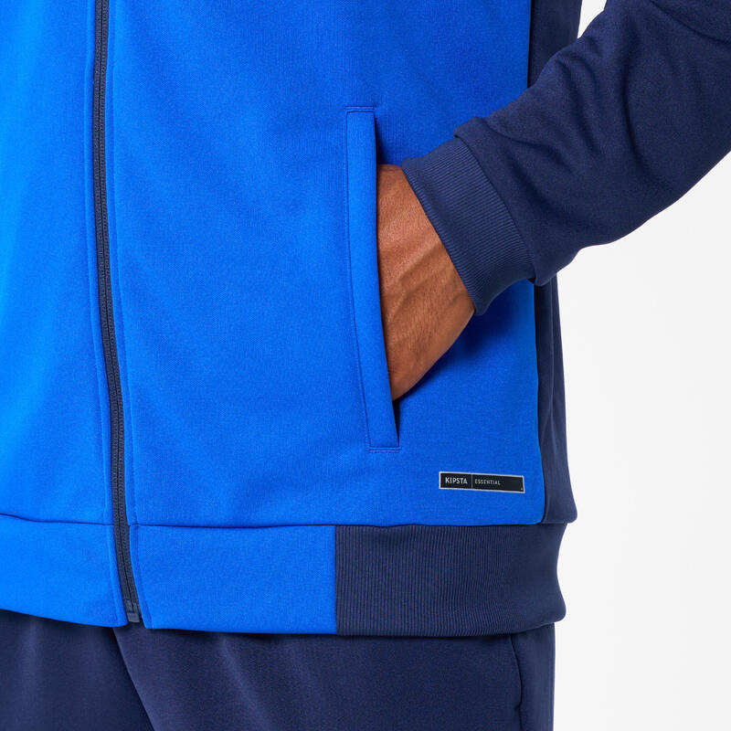 Veste de football d'entrainement ESSENTIELLE  marine et bleu