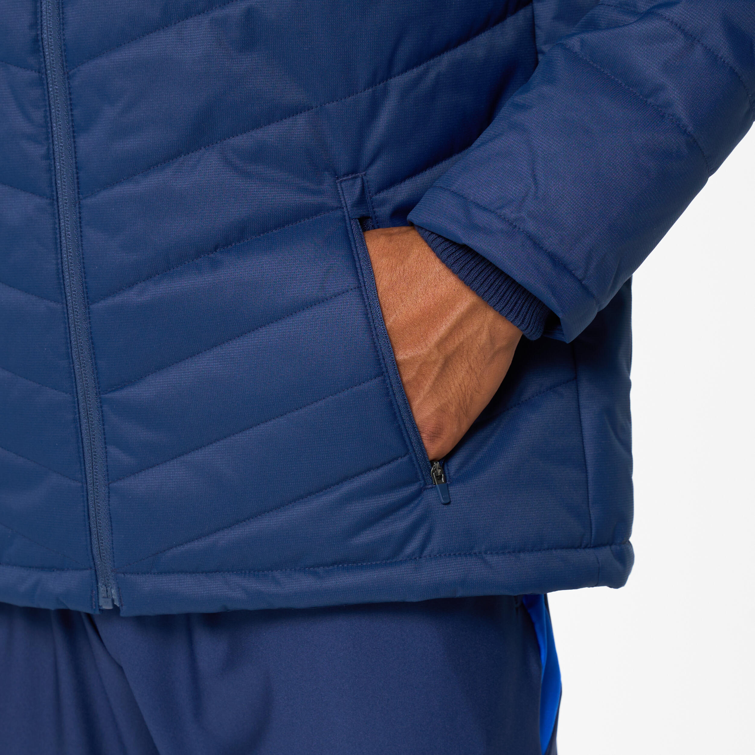 Adult Short Football Jacket - Navy Blue | Decathlon
