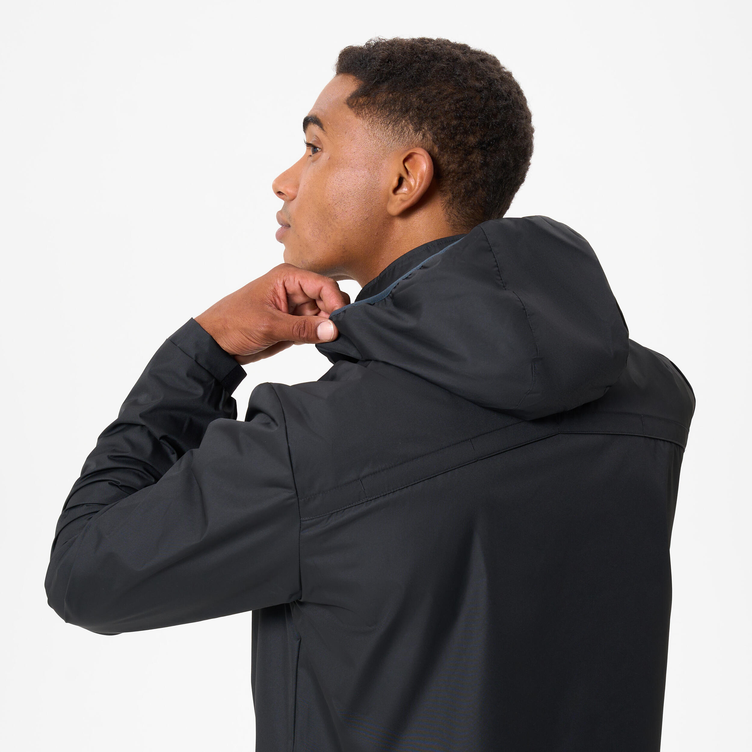 Rainproof Football Jacket Viralto Club - Black 7/8