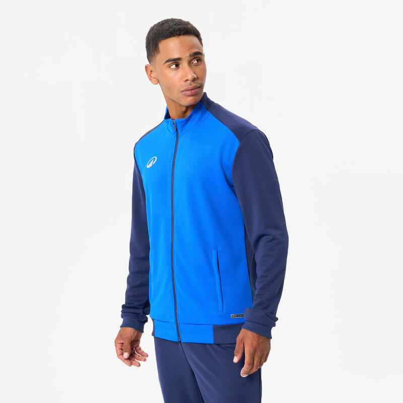 Veste de football d'entrainement ESSENTIELLE  marine et bleu