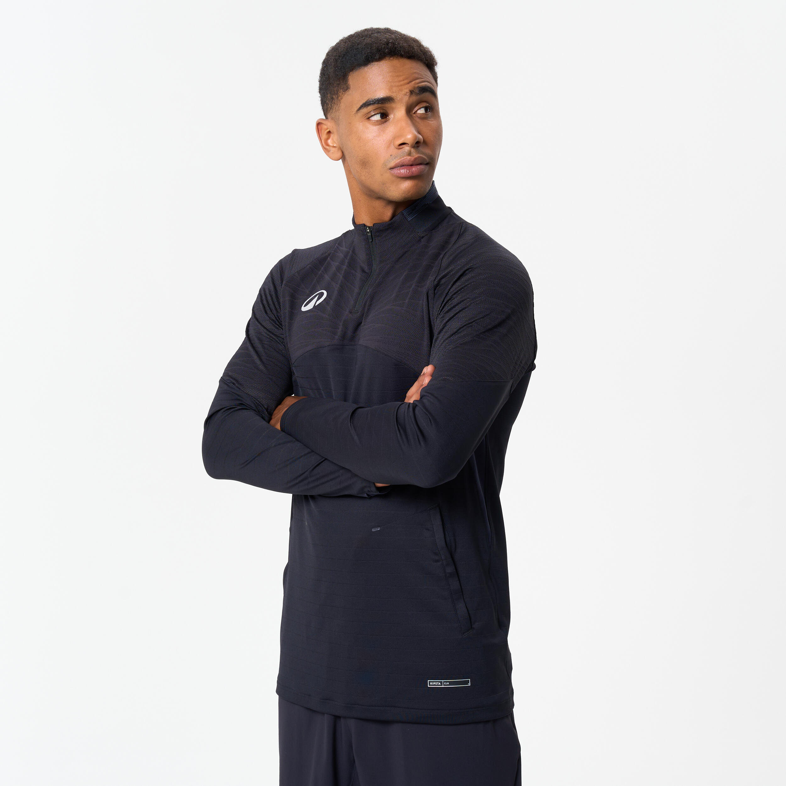 KIPSTA Damen/Herren Fußball 1/2 Zip Sweatshirt – CLR schwarz | 03608390759422 KIPSTA Damen/Herren Fußball 1/2 Zip Sweatshirt – CLR schwarz | 03608390759422