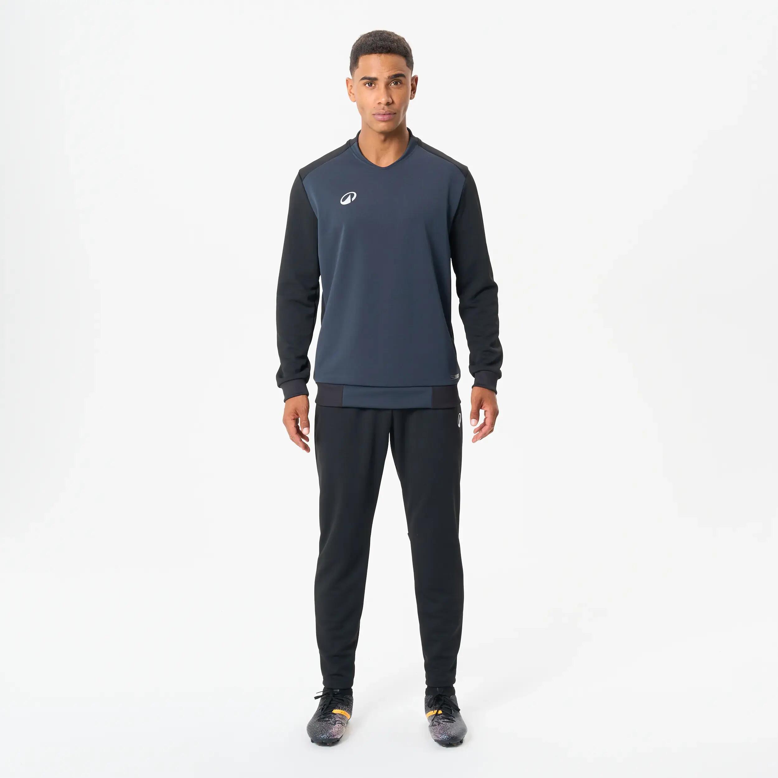 Adult Football Long-Sleeved Sweat Shirt Essential - Black -  4