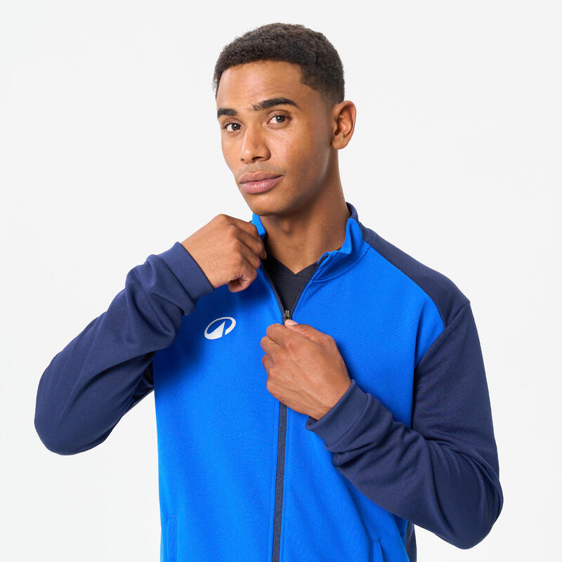 Veste de football d'entrainement ESSENTIELLE  marine et bleu