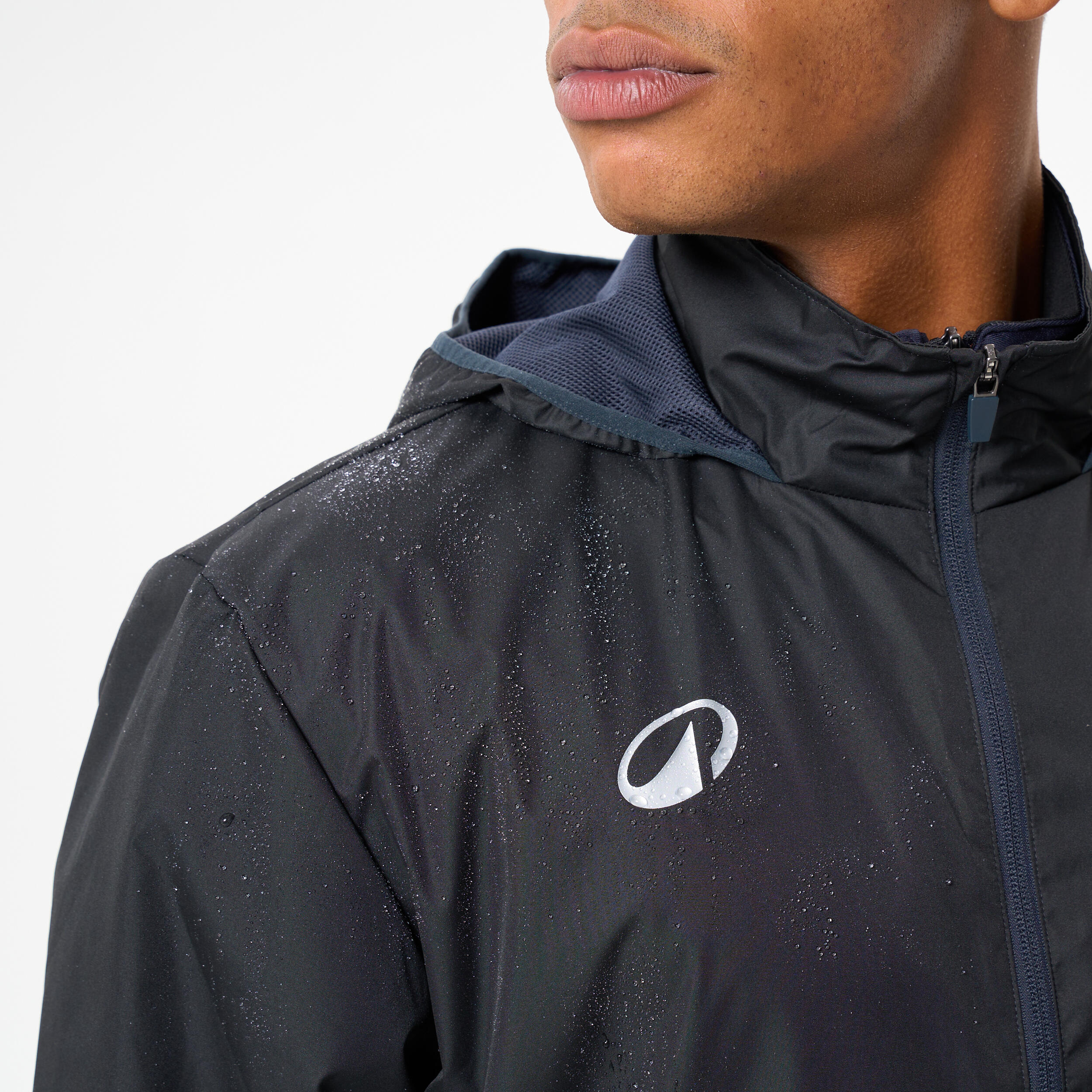 Rainproof Football Jacket Viralto Club - Black 3/8
