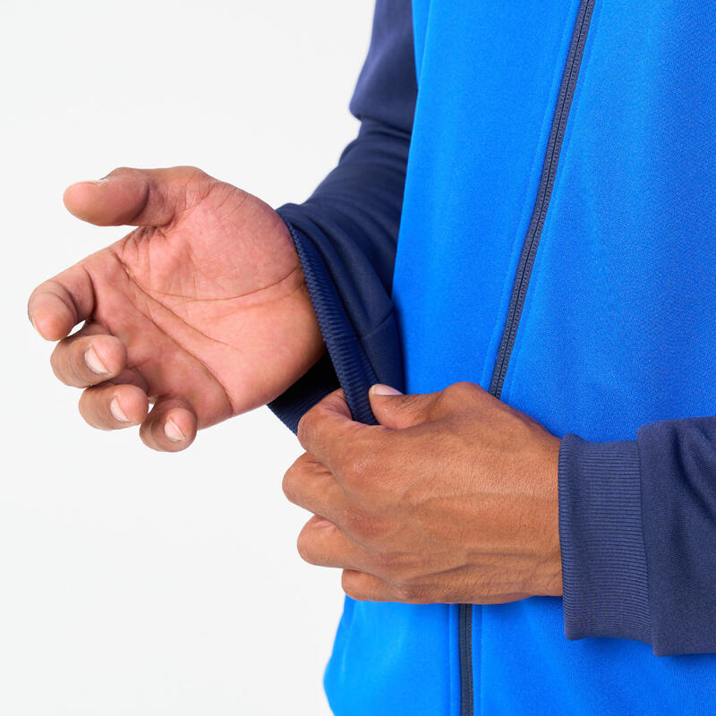 Veste de football d'entrainement ESSENTIELLE  marine et bleu