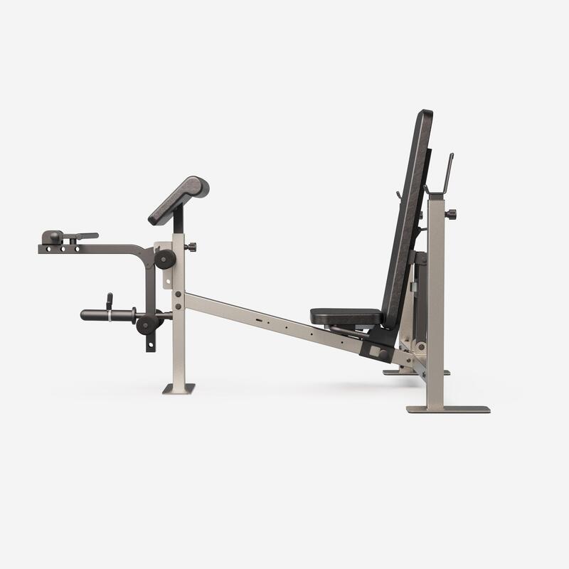 Bancă de antrenament cu suporturi pentru biceps și picioare