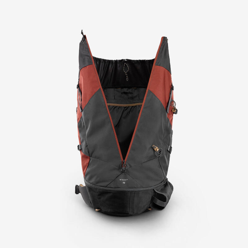 Rucsac Trekking cu husă ploaie MT100 Easyfit 70L Bărbați