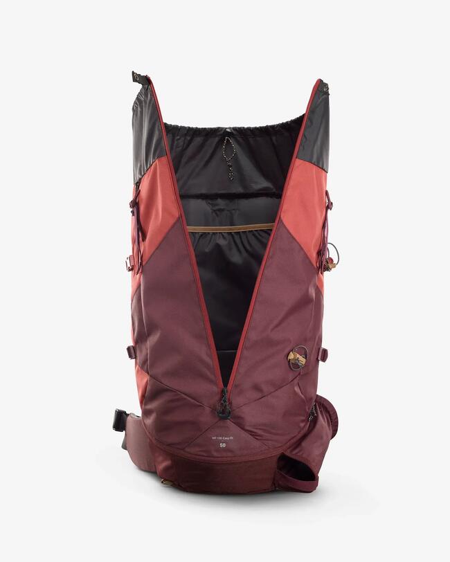 SAC À DOS FEMME MT 100 EASYFIT 50L rouge