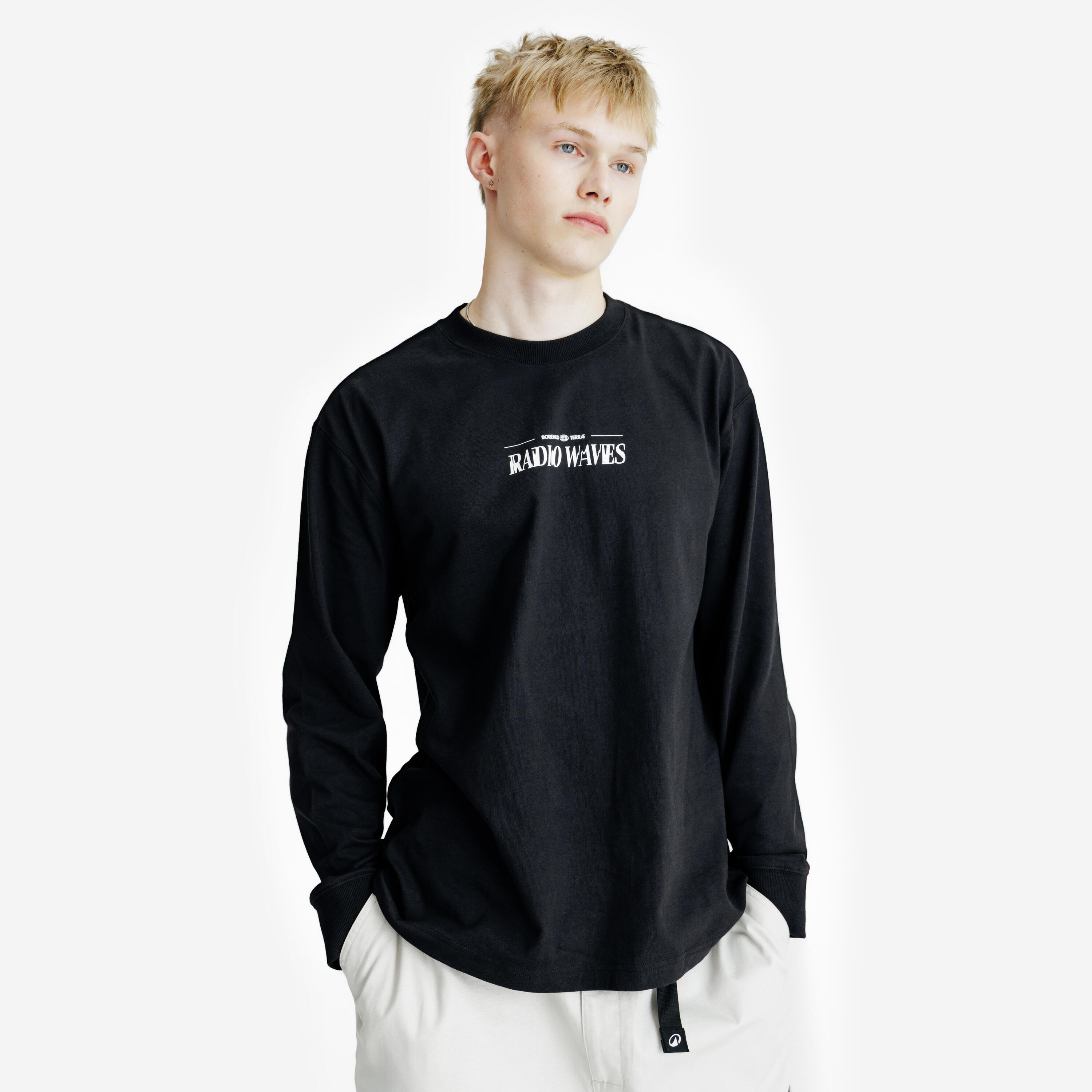 DECATHLON Langarmshirt Herren mit Grafik - Lifetech schwarz