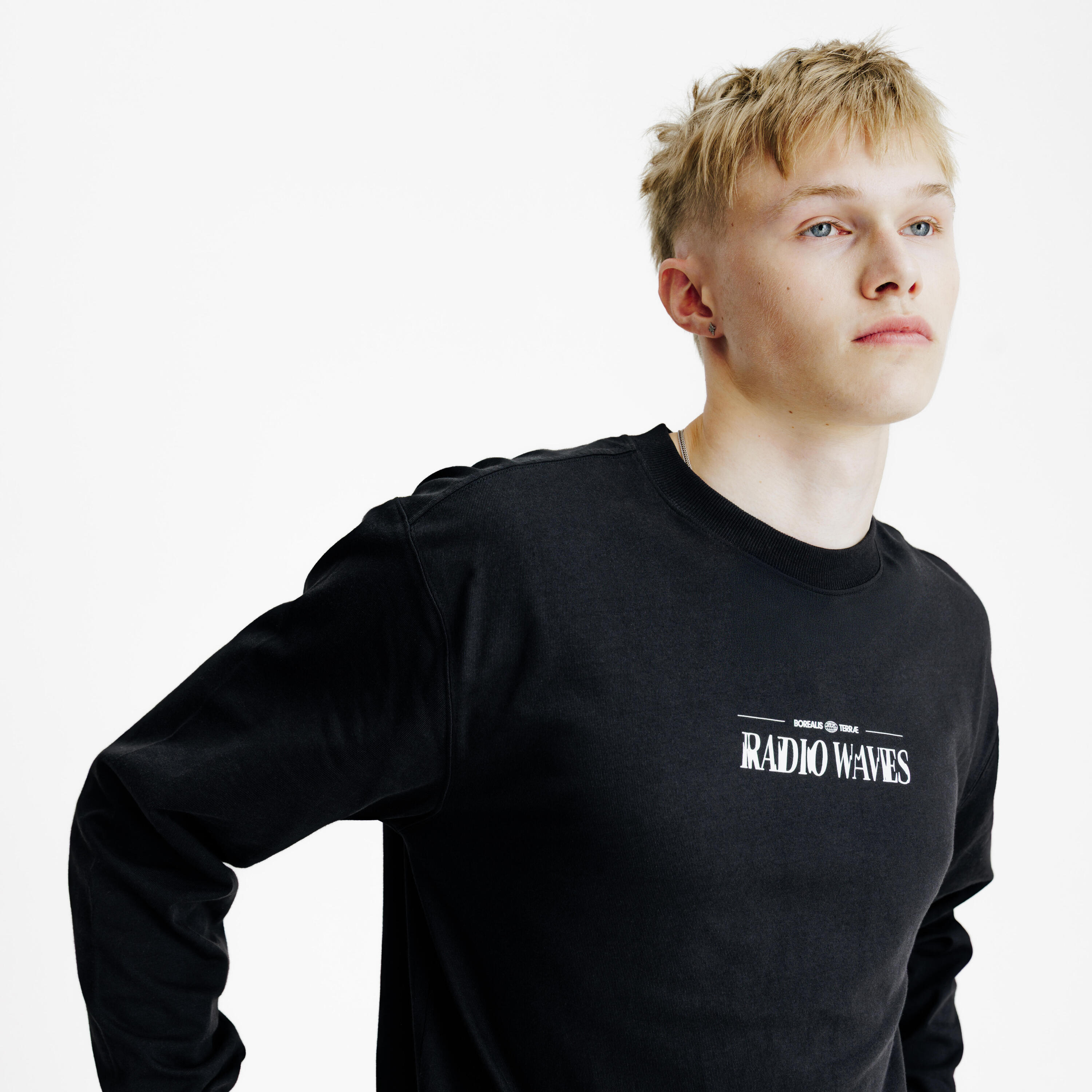 Langärmliges Grafik-T-Shirt für Herren, Lifetech, schwarz 3/5