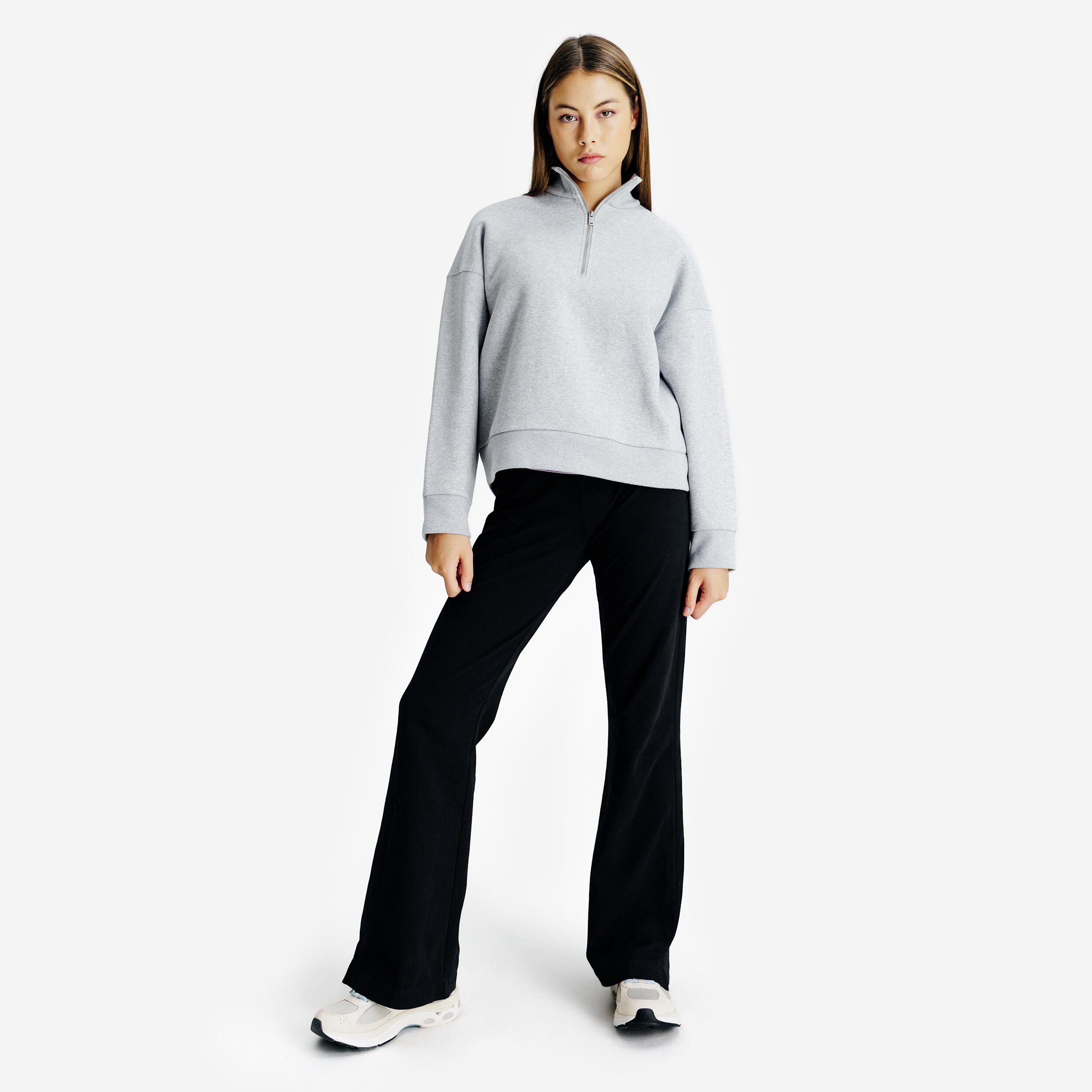 Sweat Zippé Kerrits Fille XL - Noir/gris - Col Montant - Occasion Très Bon état