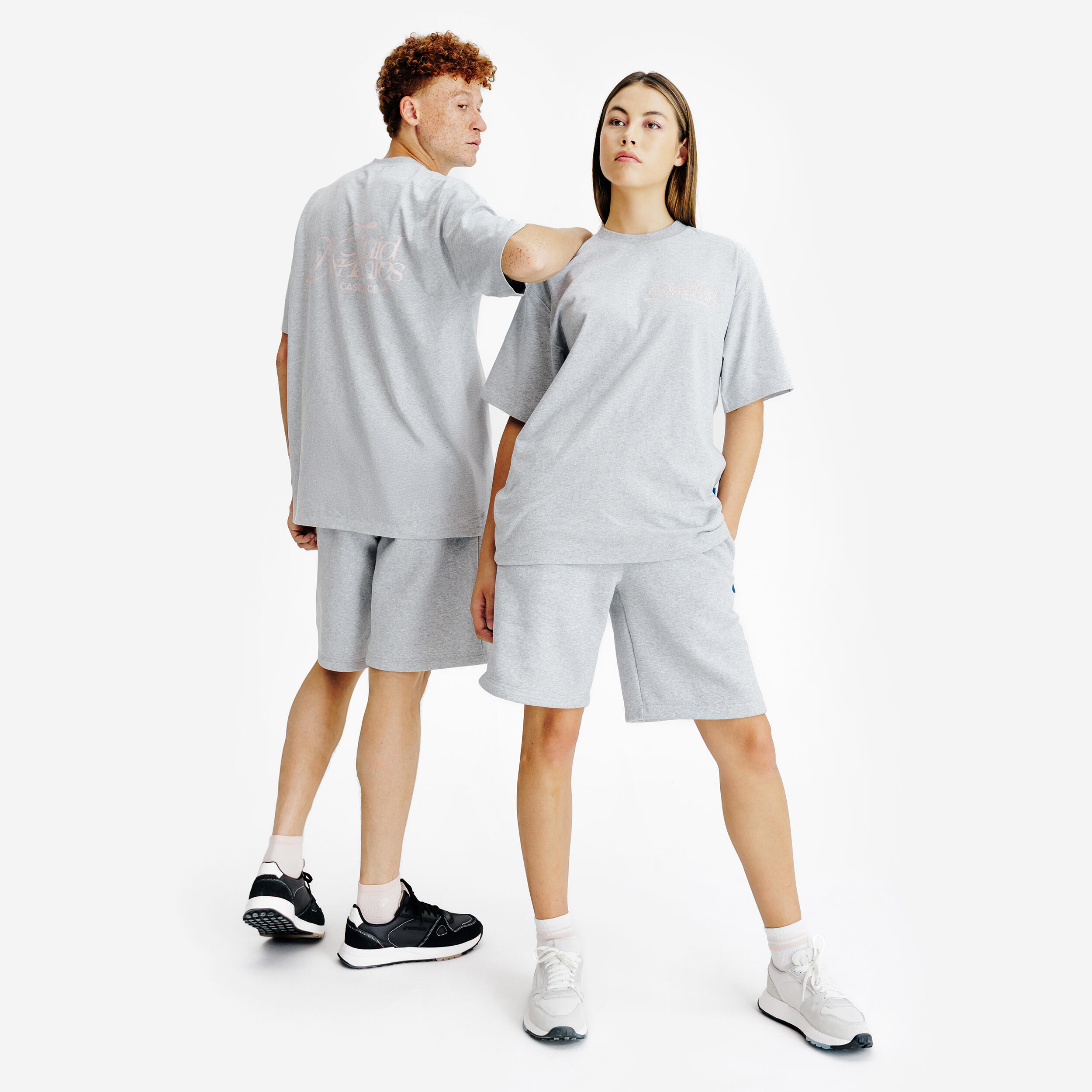 Graphic Unisex T-shirt - mottled grey