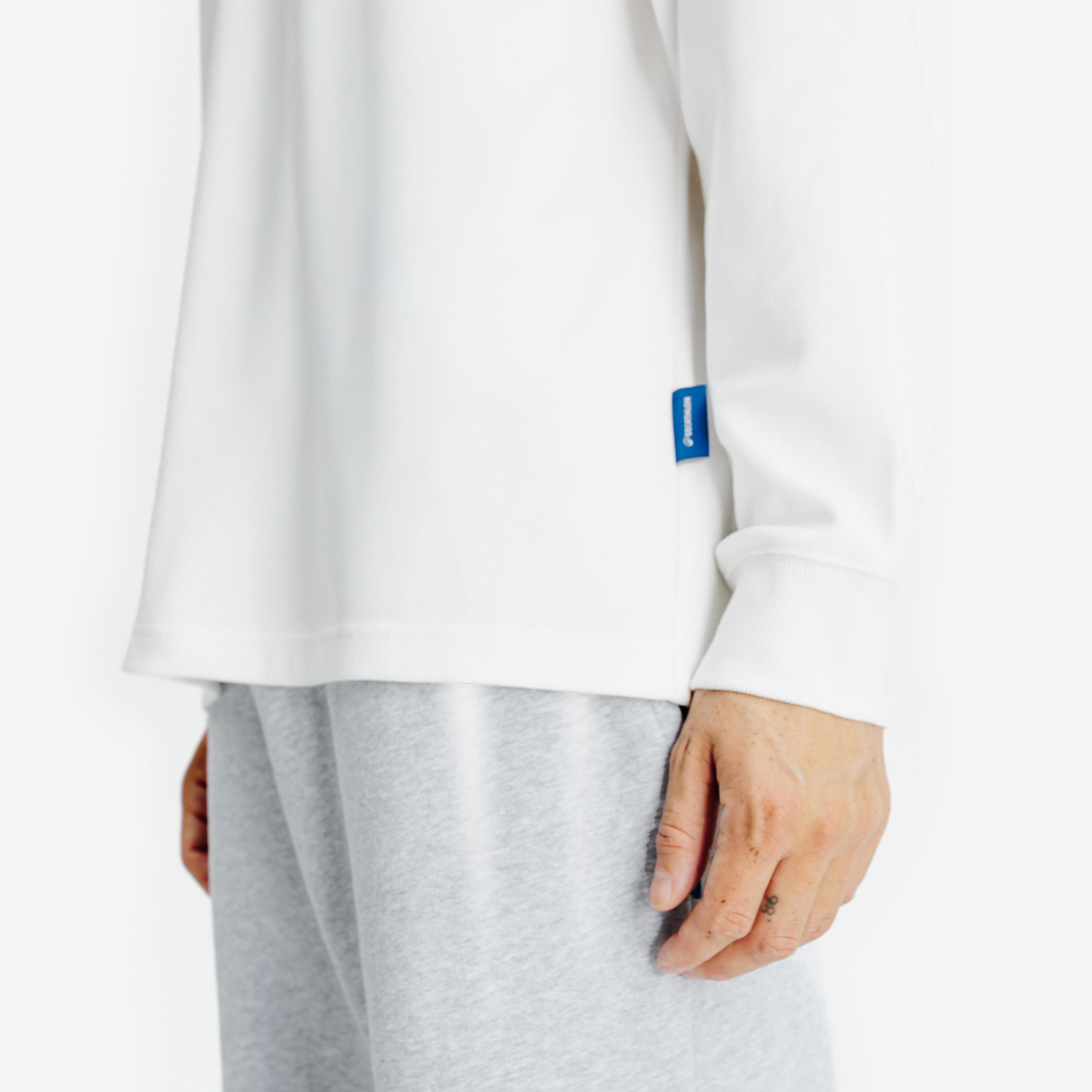 T-shirt manica lunga  uomo ELEMENTALS oversize bianca 5/5