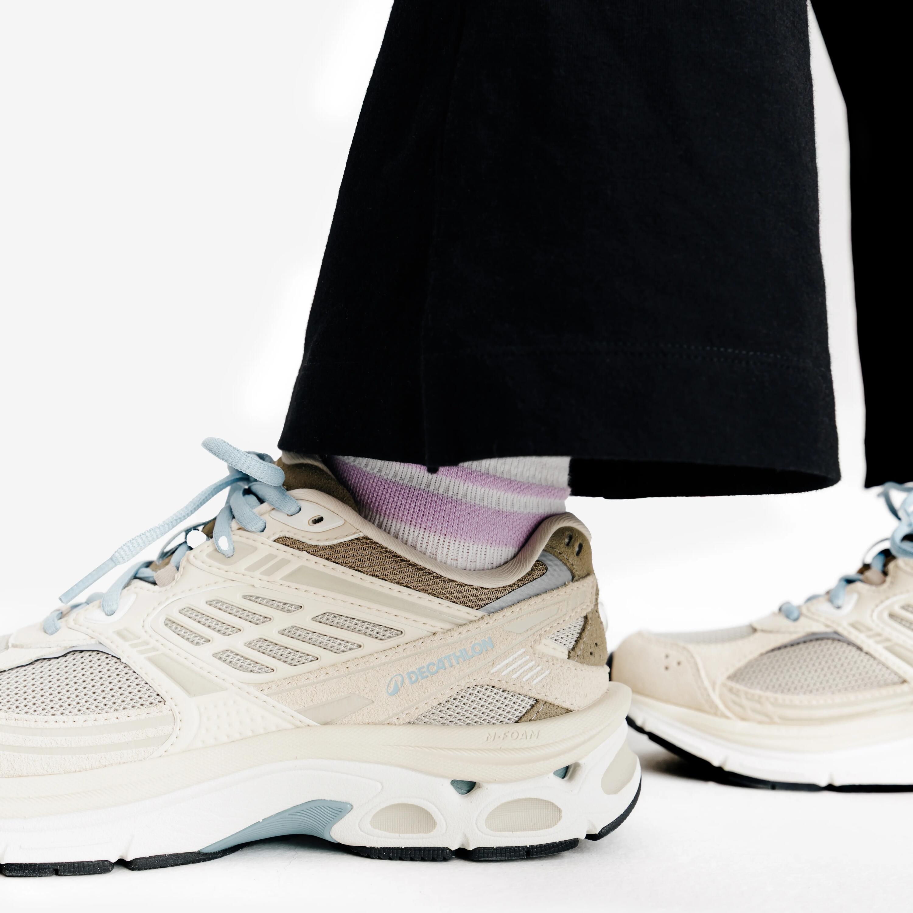 Tenis casuales sportswear para Mujer RR2K - Beige/Café 7/9