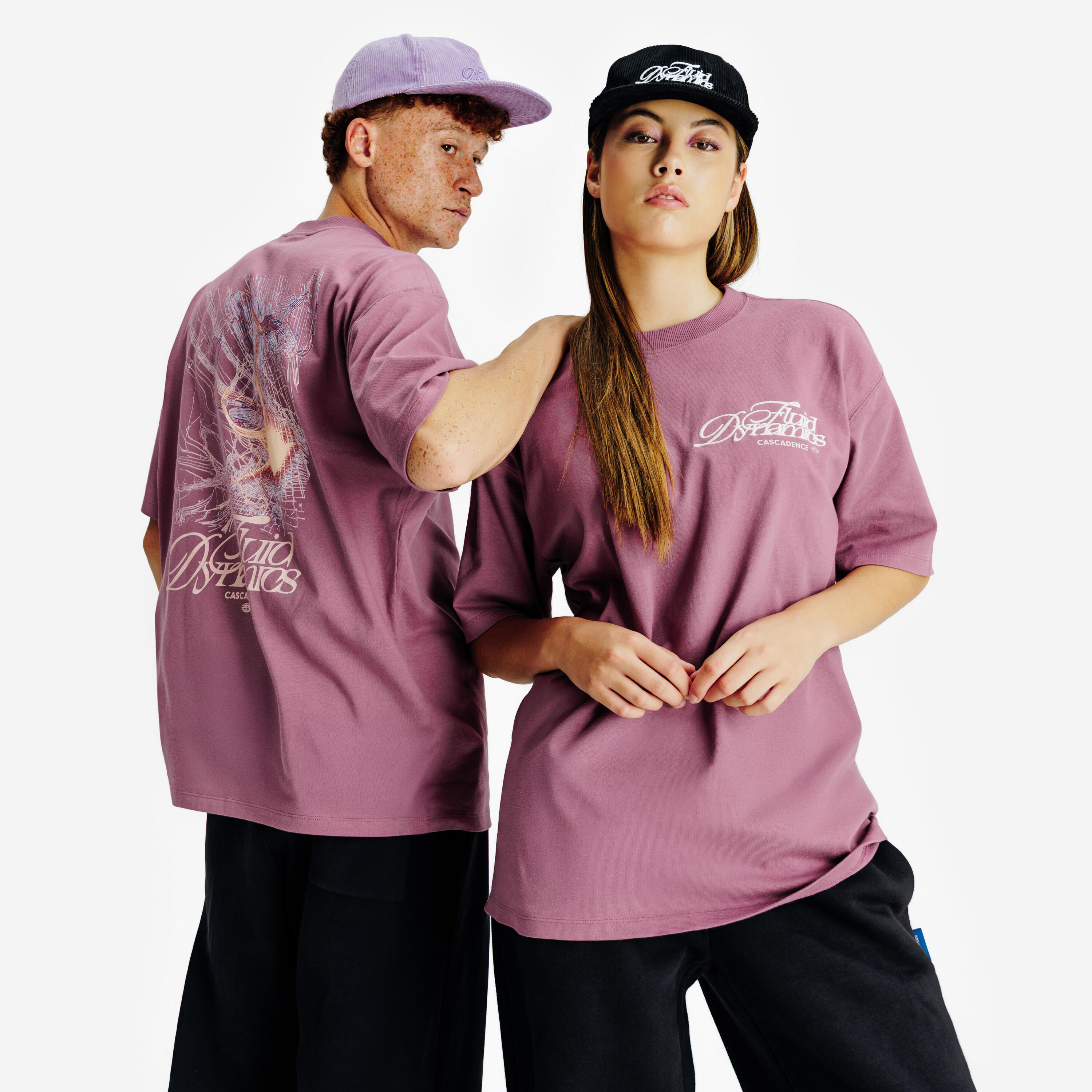 DECATHLON T-Shirt Herren mit Grafik - violett
