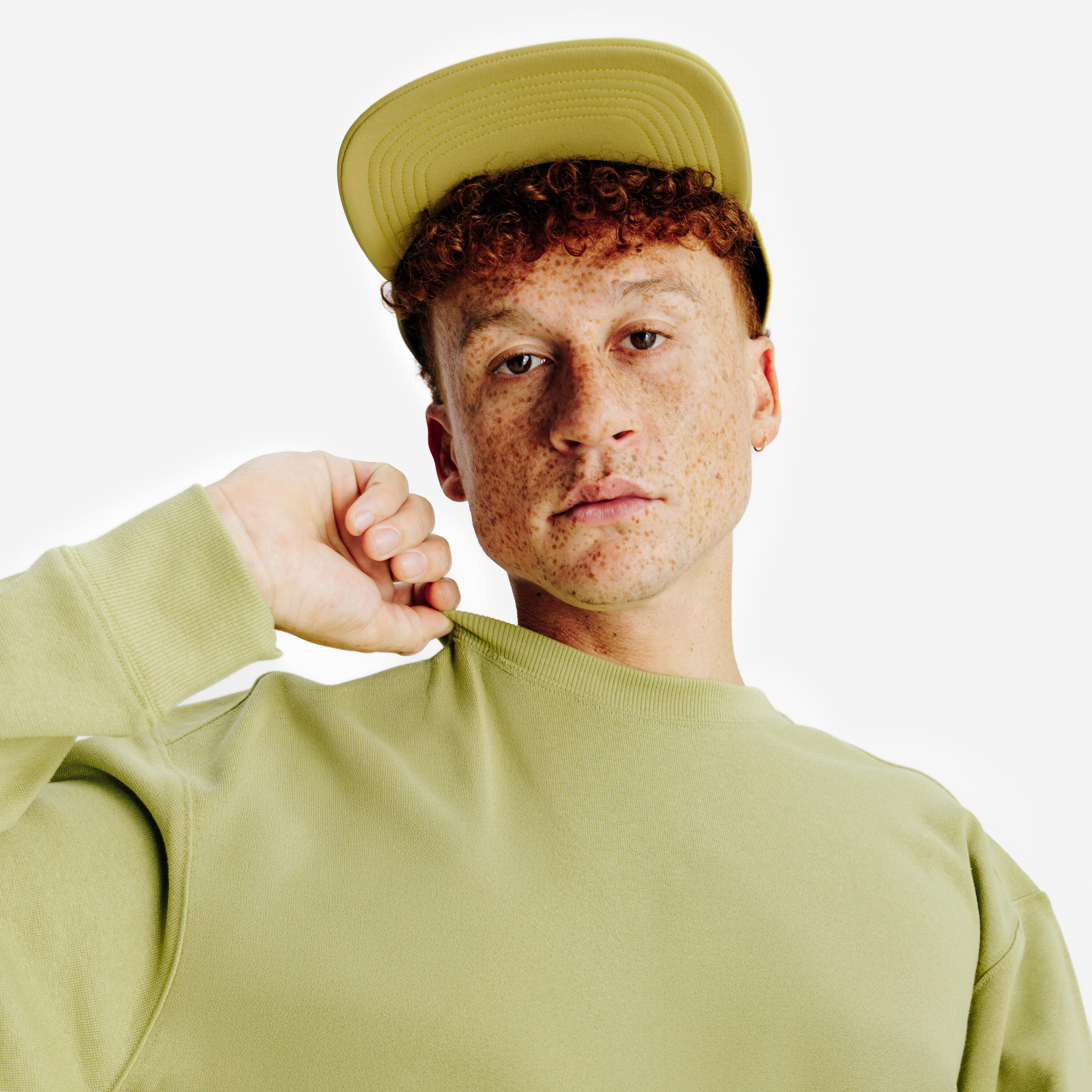 T-shirt manica lunga uomo ELEMENTALS oversize verde 3/5