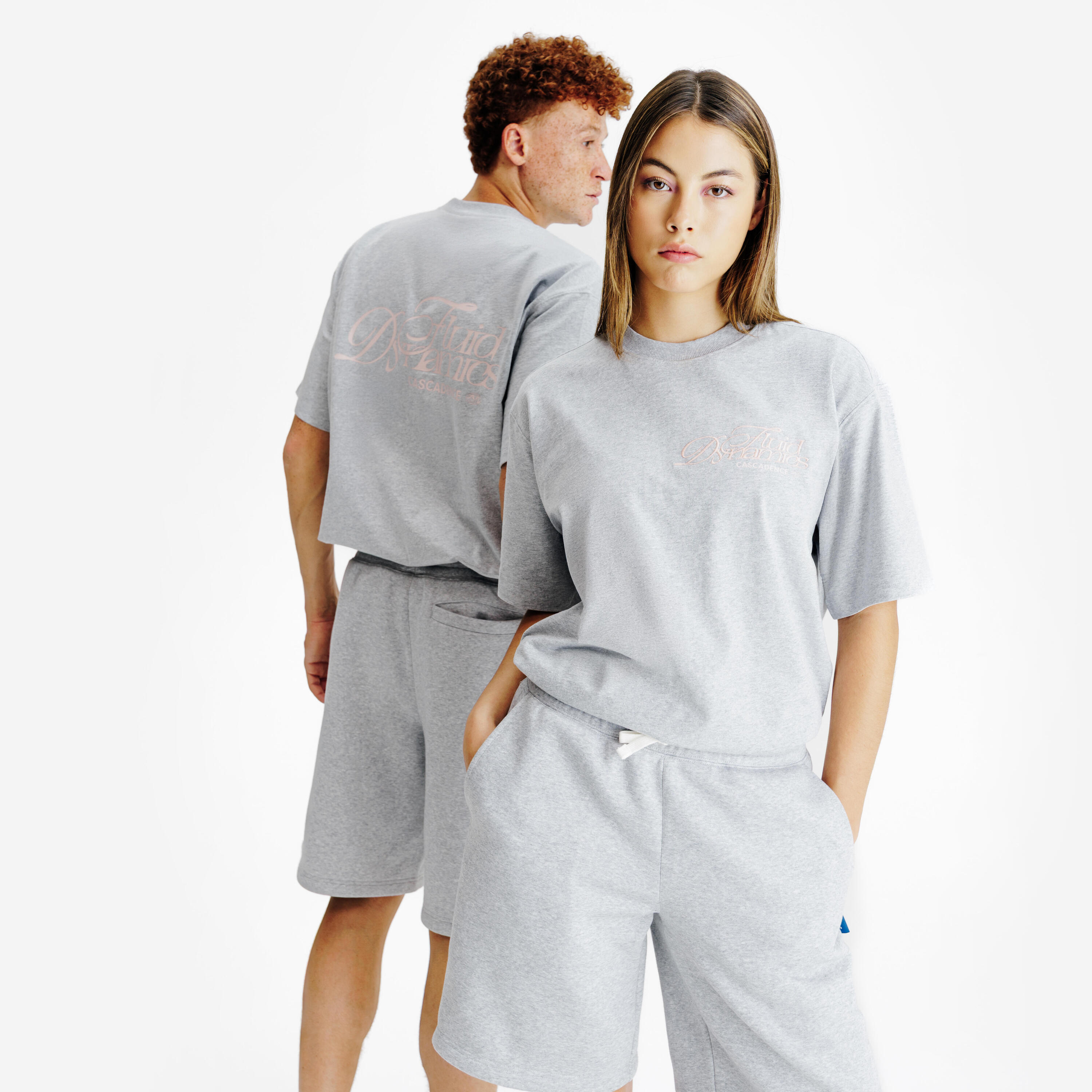 DECATHLON T-Shirt mit Grafik - grau meliert