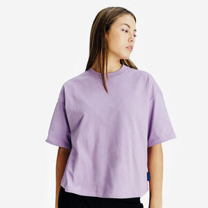 Camiseta crop mujer, violeta