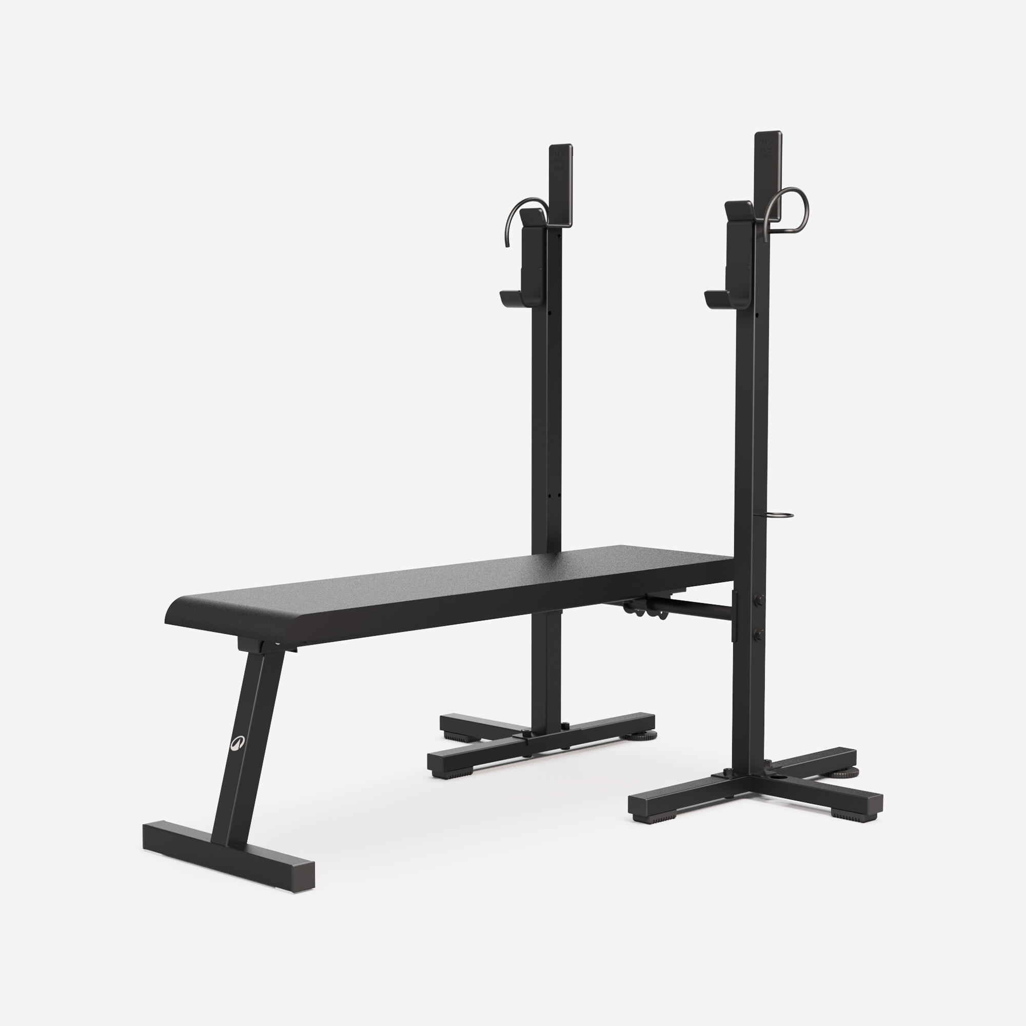 Banco dobrável de supino plano musculação 80 kg
